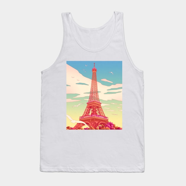 Eiffel Tower Tank Top by Camila Illustration
